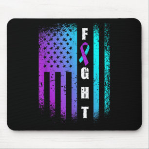 Kampf Amerikanische Flagge Suizidpräventionsbewuss Mousepad