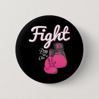 Kampf Brustkrebs Bewusstsein rosa Boxhandschuh Button