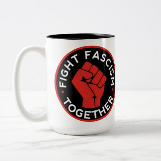 Kampf dem Faschismus gemeinsam Zweifarbige Tasse