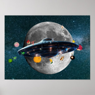 Kampf der Angry Birds gegen Aliens Poster