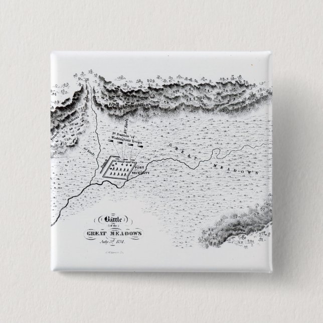 Kampf der großen Wiesen, am 3. Juli 1754 Button (Vorderseite)