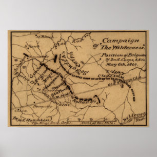 Kampf der Wildnis - ziviler Krieg panoramisch Poster