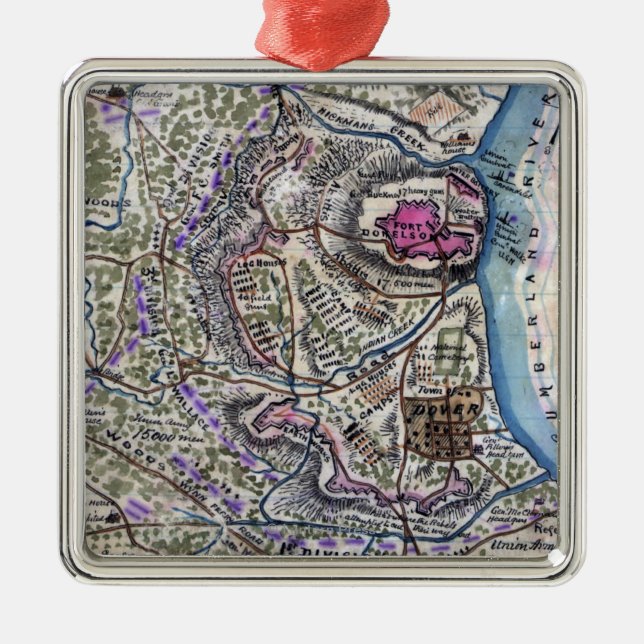 Kampf des Forts Donelson - ziviler Krieg Ornament Aus Metall (Vorne)
