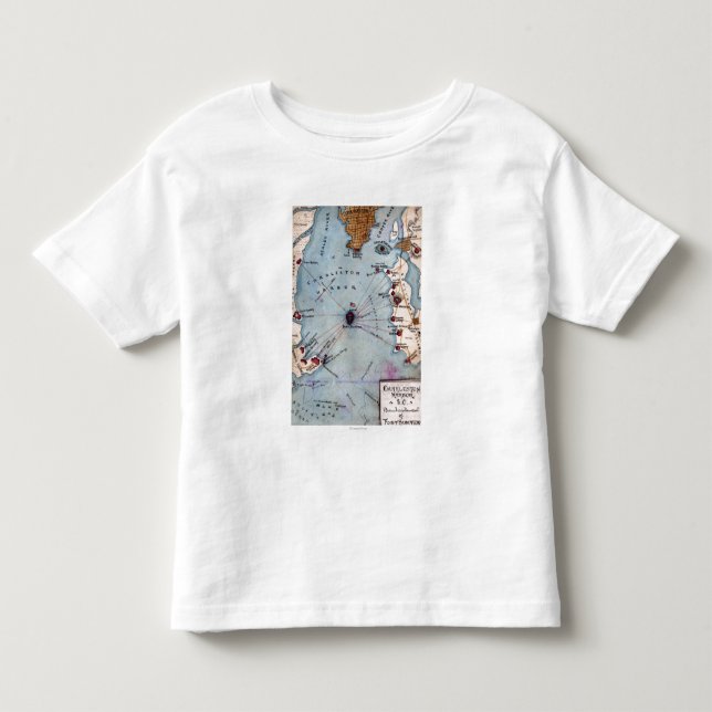 Kampf des Forts Sumter - ziviler Krieg panoramisch Kleinkind T-shirt (Vorderseite)