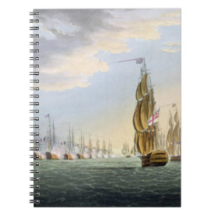 Kampf des Nils am 1. August 1798 graviert durch T Notizblock