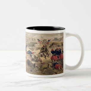 Kampf des Tchernaya am 16. August 1855 Platte f Zweifarbige Tasse