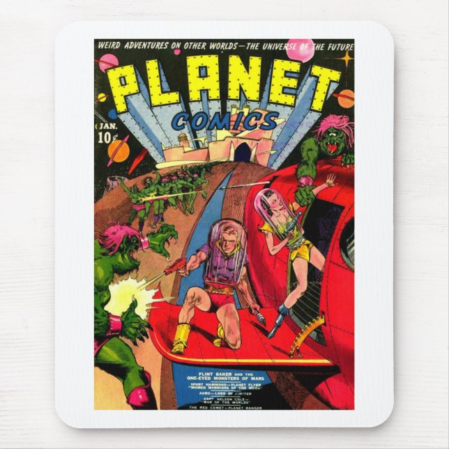 Kampf ein der Augen-Raum-Monster Mousepad (Vorne)