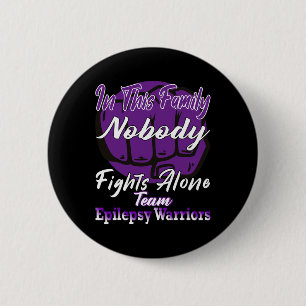Kampf Epilepsie Krieger Lila Ribbon Epilepsie Su Button