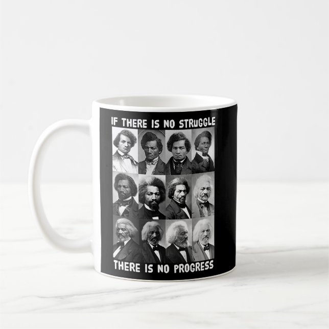 Kampf & Fortschritt Leben Frederick Douglass Bla Kaffeetasse (Links)