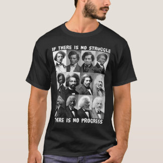 Kampf & Fortschritt Leben Frederick Douglass Bla T-Shirt