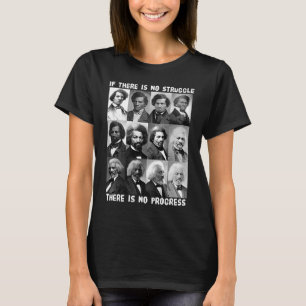 Kampf & Fortschritt Leben Frederick Douglass Bla T-Shirt