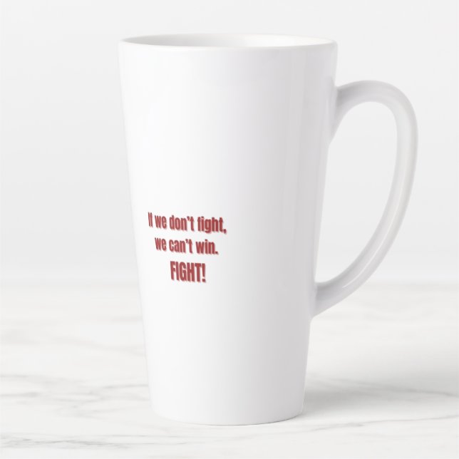 Kampf für die Freiheit | Erkanntes Angebotsdesign Milchtasse (Rechts)