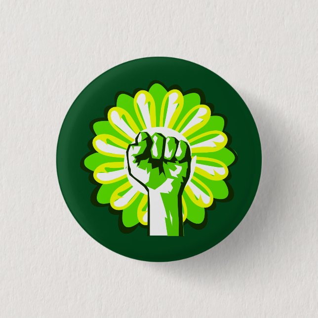 Kampf für die Umwelt! Kampf-Klimawandel! Button (Vorderseite)