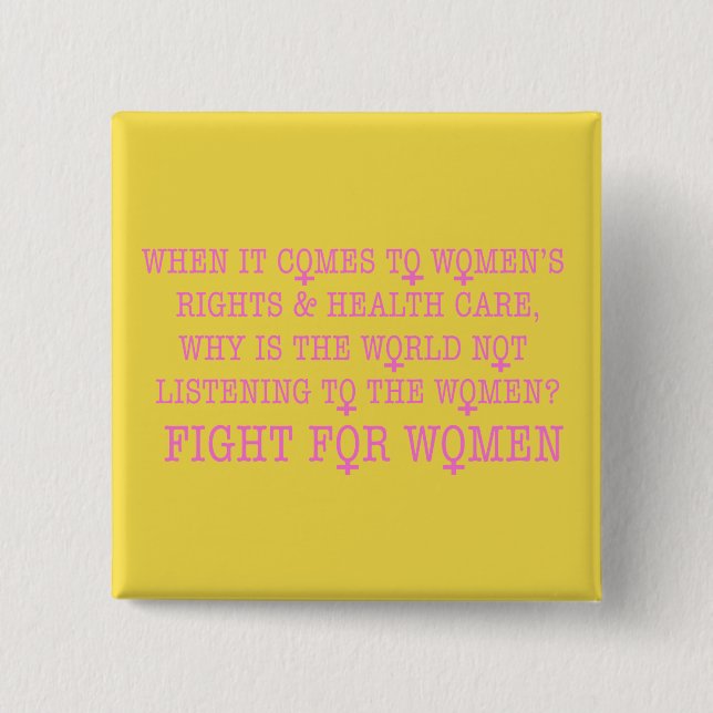 Kampf für Frauen Button (Vorderseite)