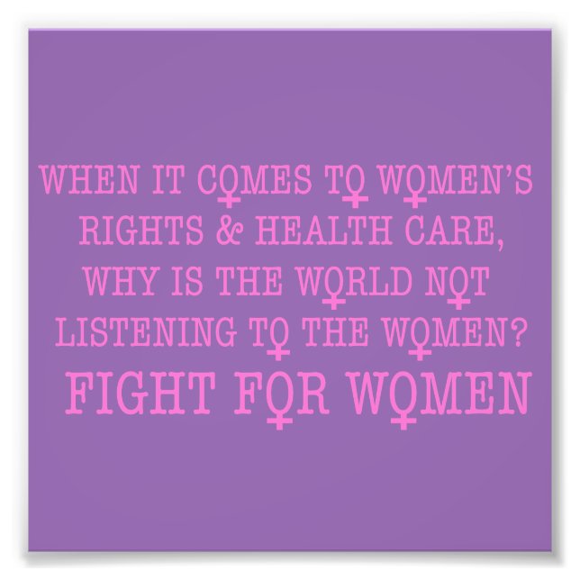 Kampf für Frauen Fotodruck (Vorne)