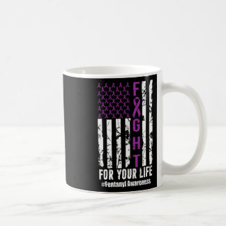 Kampf für Ihre lebenslange Überdosierung Lila Ribb Kaffeetasse