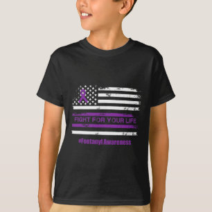 Kampf für Ihre lebenslange Überdosierung Lila Ribb T-Shirt