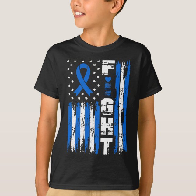 Kampf gegen Ataxie-Bewusstsein Patriotic USA Ameri T-Shirt (Vorderseite)