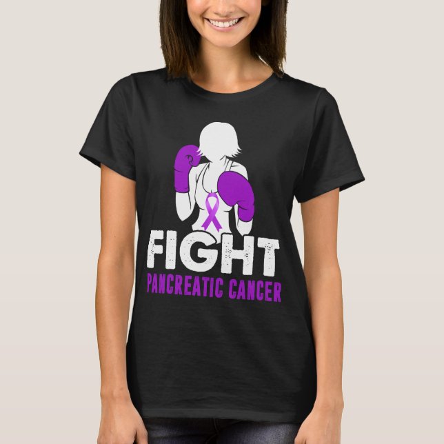 Kampf gegen Bauchspeicheldrüsenkrebs Frauen kämpfe T-Shirt (Vorderseite)