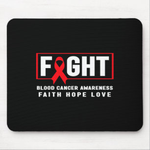 Kampf gegen Blutkrebs - Rotes Band Mousepad