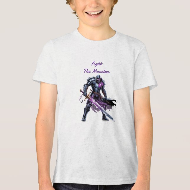 Kampf gegen das Monster Tri-Blend Shirt (Vorderseite)
