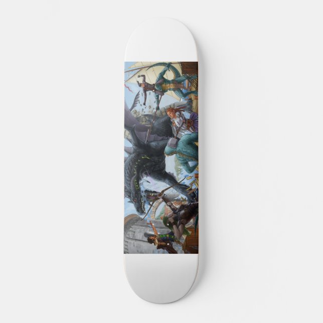 Kampf gegen das schwarze Drachenfreibord Skateboard (Vorderseite)