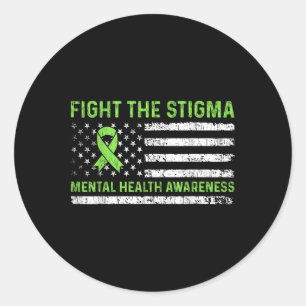 Kampf gegen das Stigma Mental Health Awareness Ret Runder Aufkleber