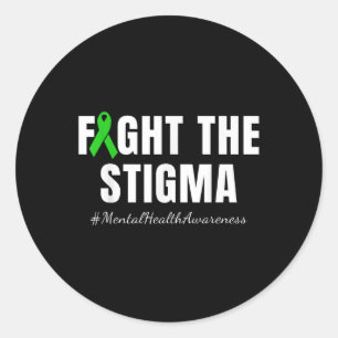 Kampf gegen das Stigma - psychische Gesundheit Mon Runder Aufkleber