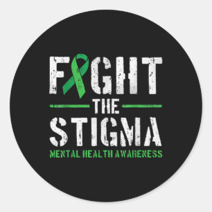Kampf gegen das Stigma-Shirt Mental Health Awarene Runder Aufkleber