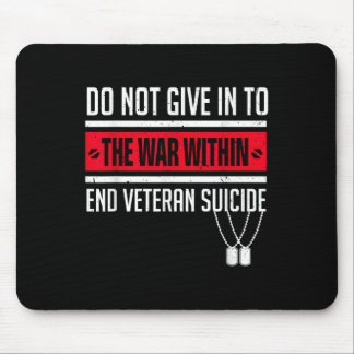 Kampf gegen den Veteran Suizid Ptsd Bewusstsein 22 Mousepad