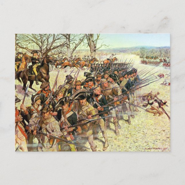 Kampf gegen die Amerikanische Revolution in Guilfo Postkarte (Vorderseite)