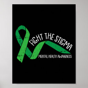 Kampf gegen die psychische Gesundheit Bewusstseins Poster