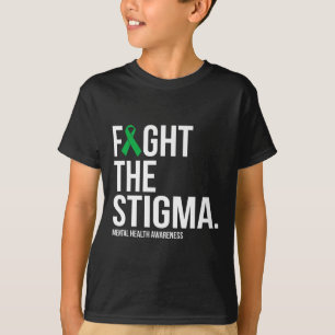 Kampf gegen die Stigma Green Ribbon Mental Health T-Shirt