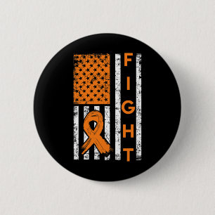 Kampf gegen die US-amerikanische Flagge Orange Rib Button