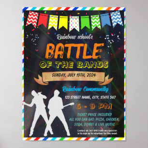Kampf gegen die Veranstaltung der Bands School Poster