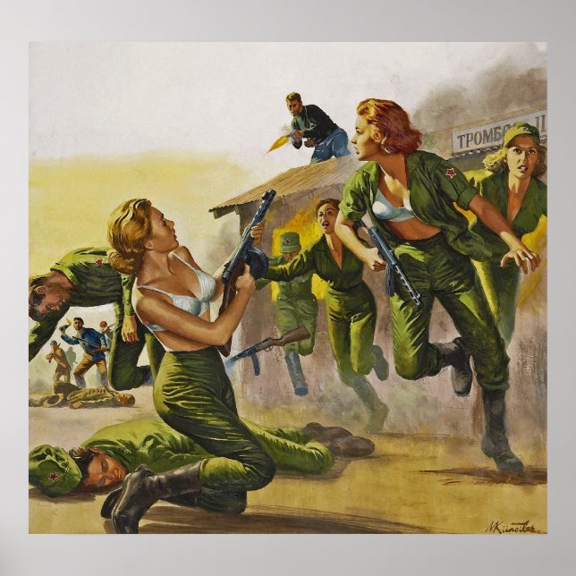 Kampf gegen Frauen in ihren Bras Poster (Vorne)