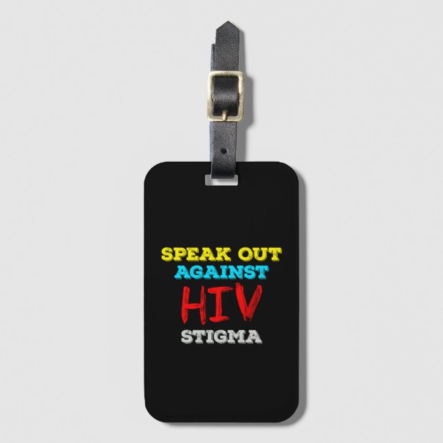 Kampf gegen HIV-Stigma - Aids-Bewusstsein Gepäckanhänger (Vorderseite Vertikal)