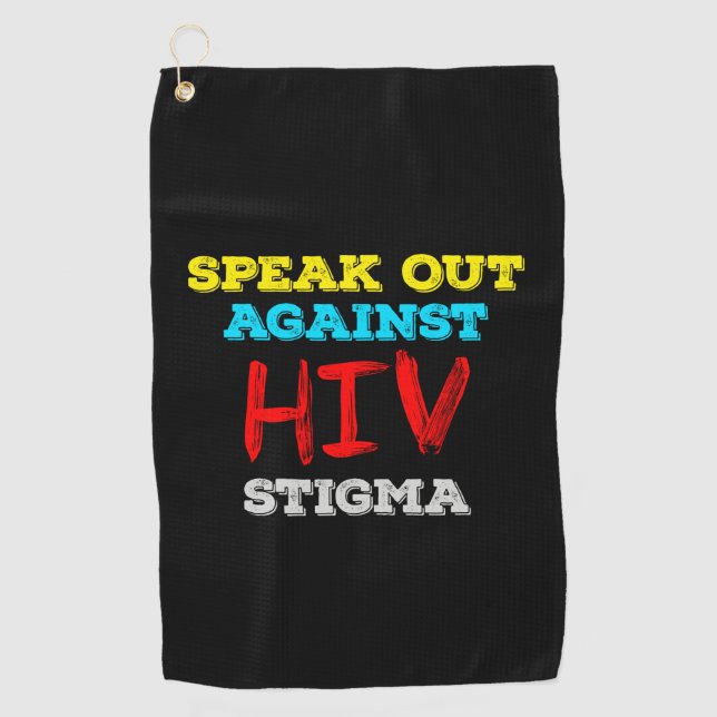 Kampf gegen HIV-Stigma - Aids-Bewusstsein Golfhandtuch (Vorderseite)