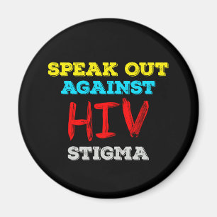 Kampf gegen HIV-Stigma - Aids-Bewusstsein Magnet