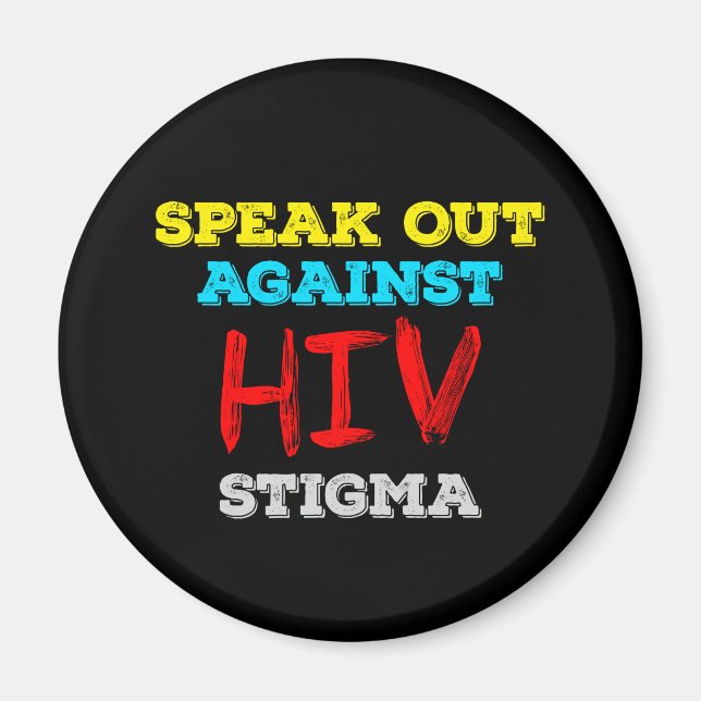 Kampf gegen HIV-Stigma - Aids-Bewusstsein Magnet (Vorne)