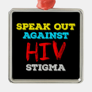 Kampf gegen HIV-Stigma - Aids-Bewusstsein Ornament Aus Metall