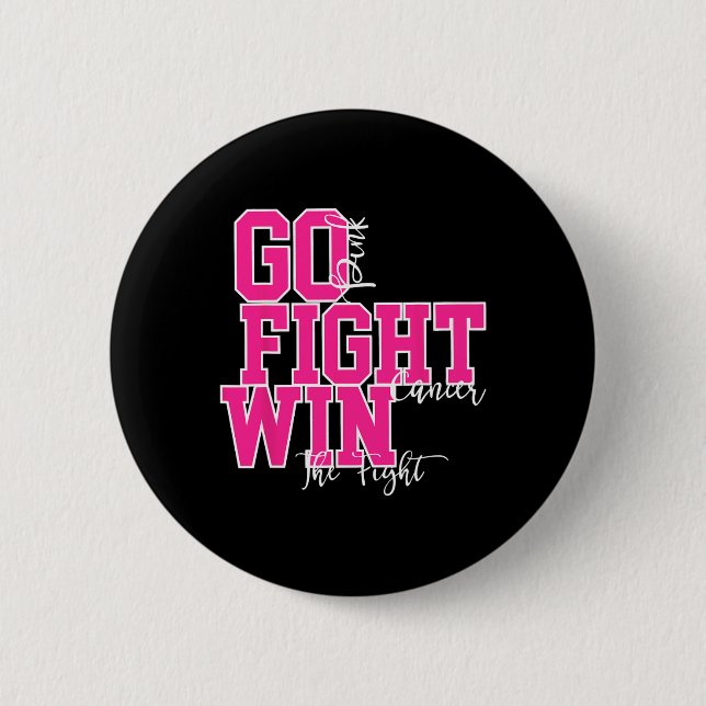 Kampf gegen Krebs rosa Brustkrebs Button (Vorderseite)