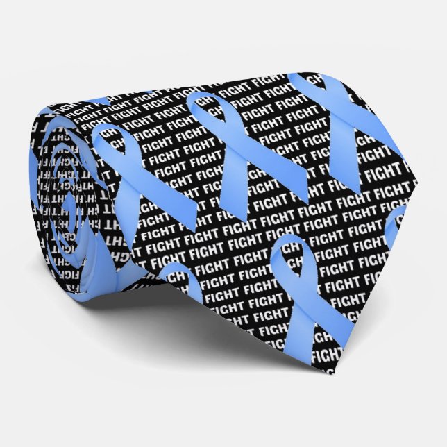 Kampf gegen Prostatakrebs Light Blue Ribbon Krawatte (Gerollt)