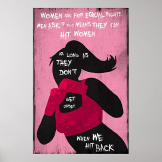 Kampf gegen weibliches Poster