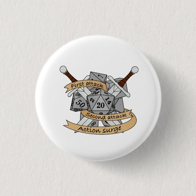 Kampf gegen Würfel Button (Vorderseite)