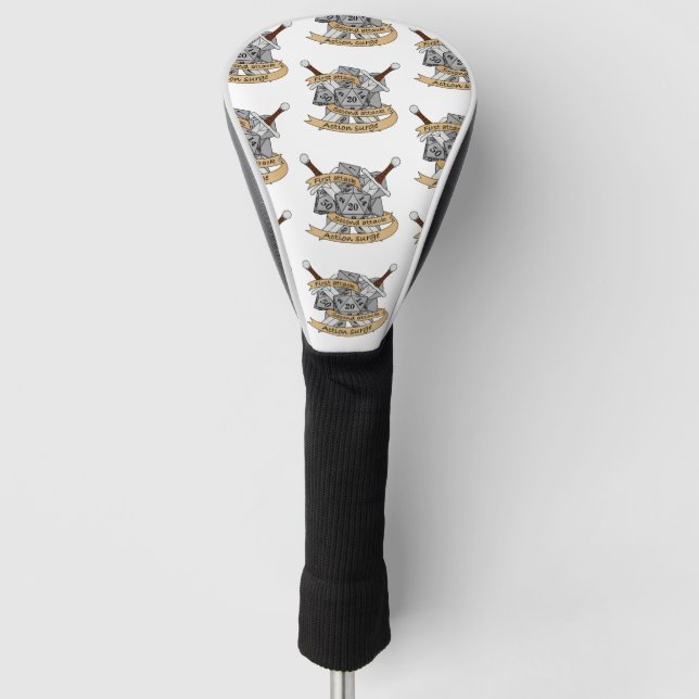 Kampf gegen Würfel Golf Headcover (Vorderseite)