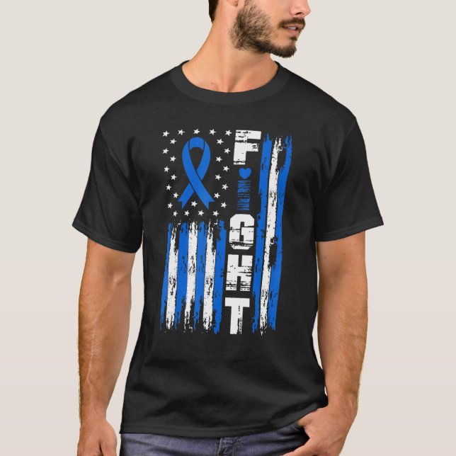 Kampf Hydrocephalus Awareness Patriotic USA Americ T-Shirt (Vorderseite)