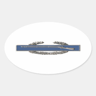 Kampf-Infanterie-Abzeichenaufkleber Ovaler Aufkleber
