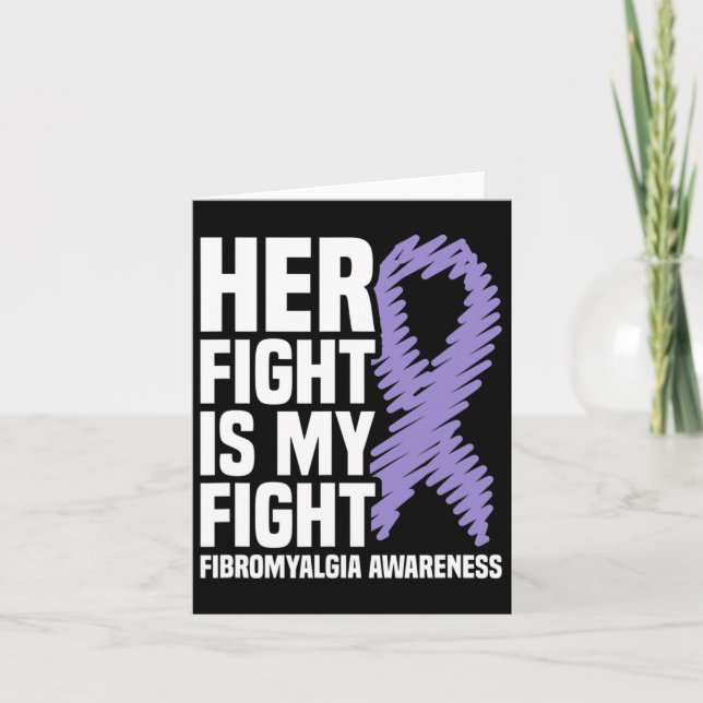 Kampf ist mein Kampf gegen Fibromyalgie Bewusstsei Karte (Vorderseite)