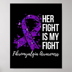 Kampf ist mein Kampf gegen Fibromyalgie Bewusstsei Poster